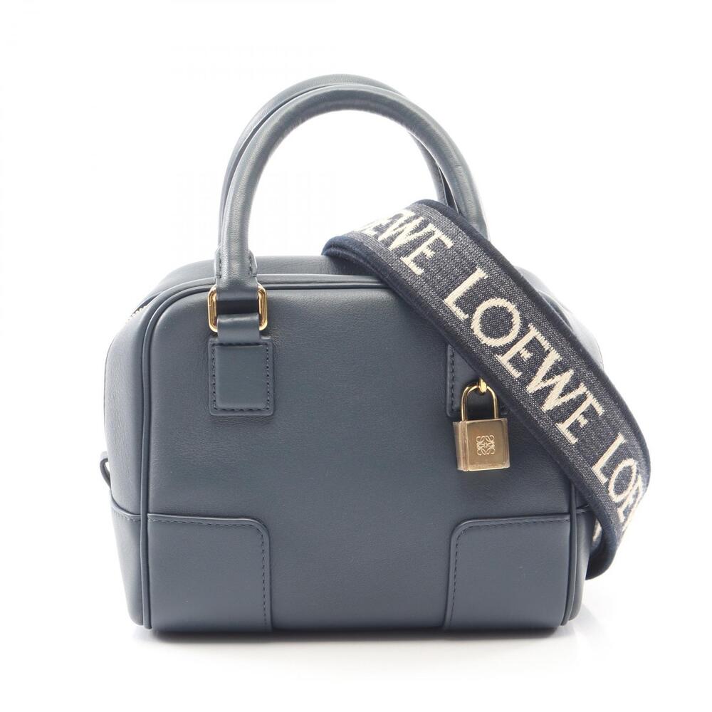 Loewe Amazona Square Handbag Leather Blue